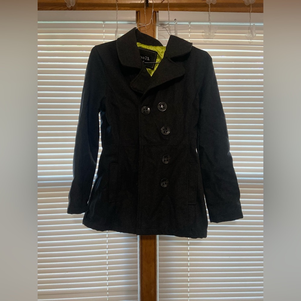 Rue21 Classic Black Peacoat